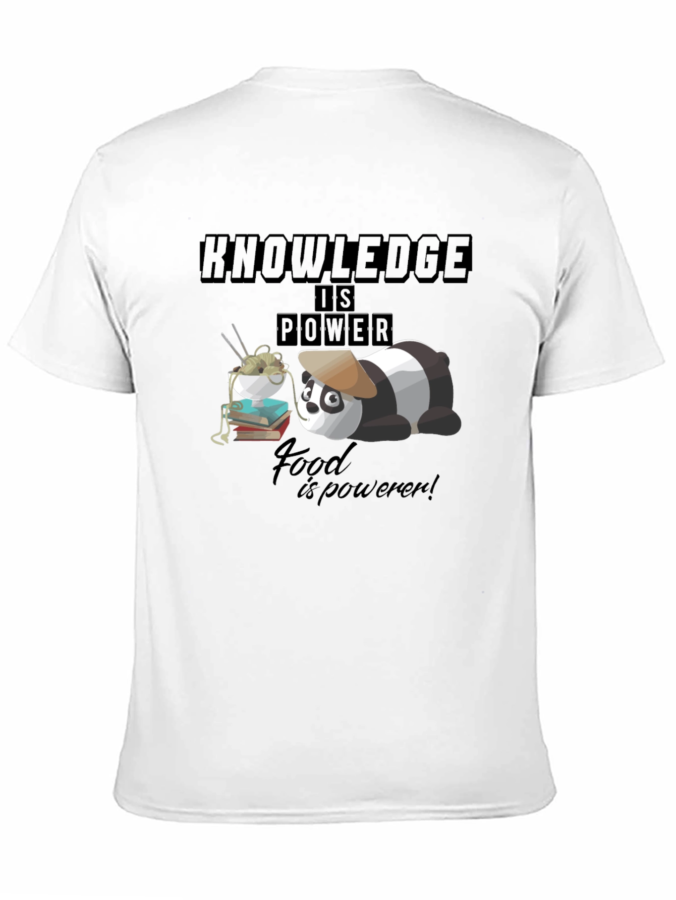 Knowledge is Power Panda T-Shirt