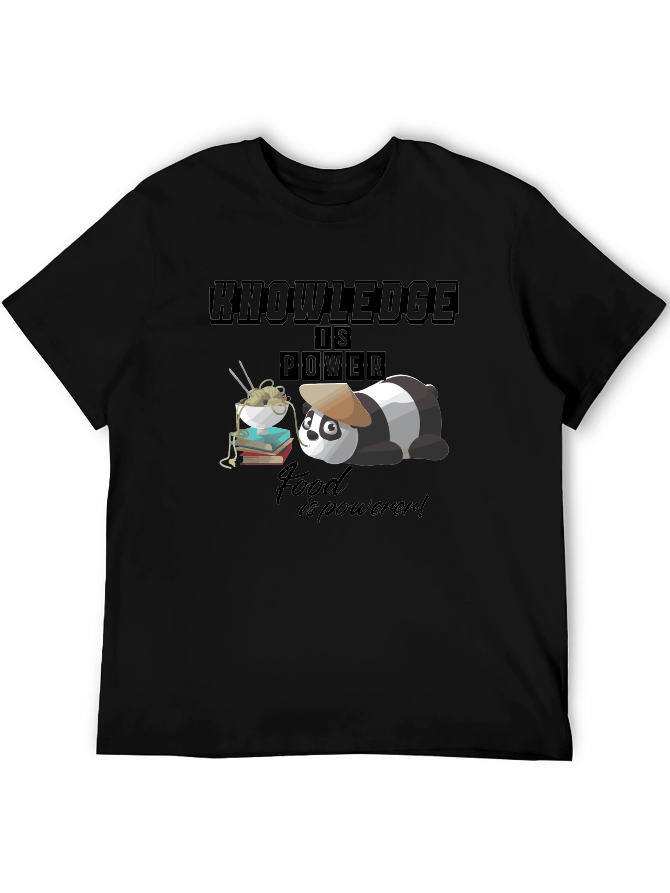 Knowledge is Power Panda T-Shirt