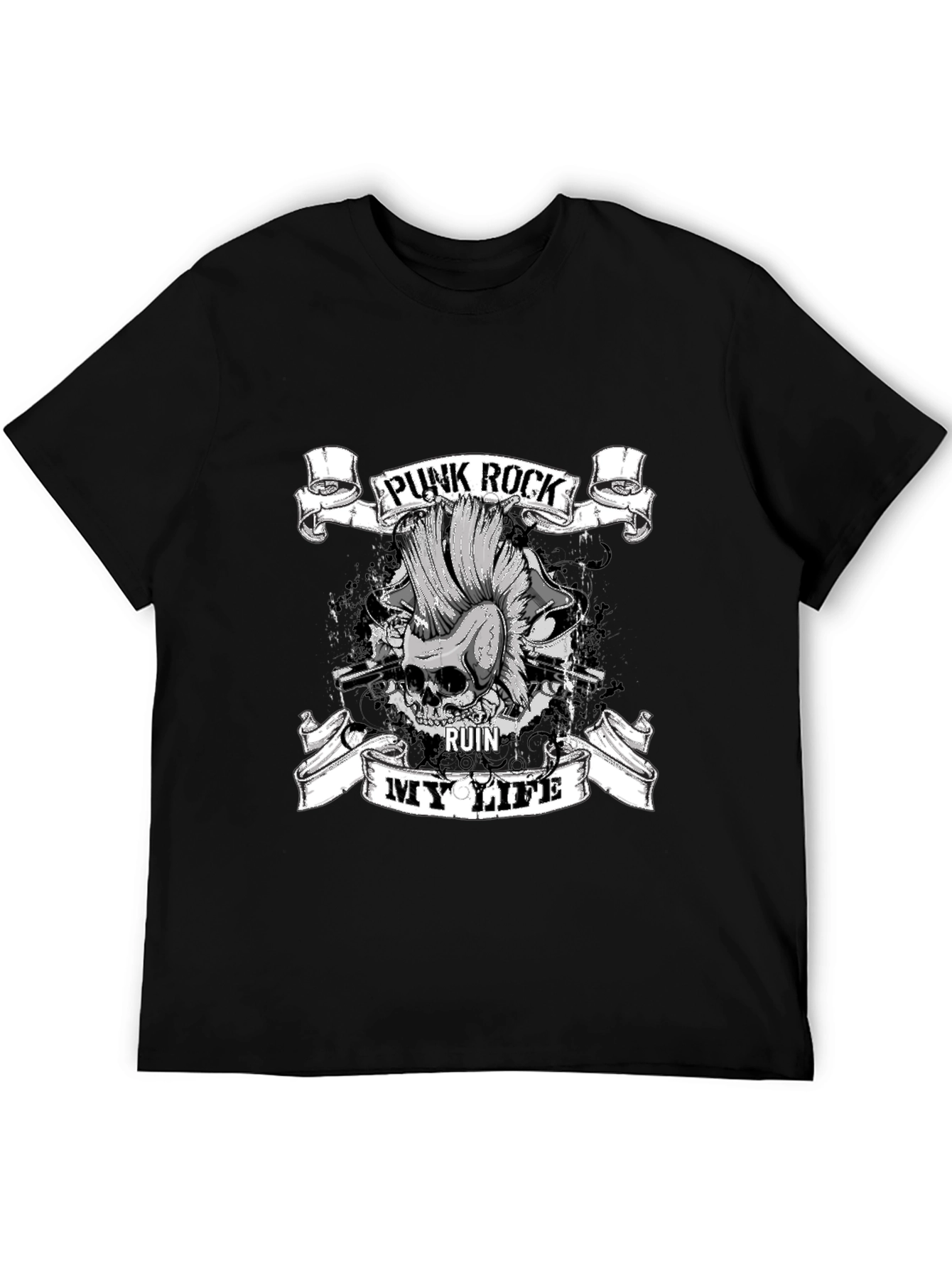 Punk Rock Ruin My Life Black T-Shirt