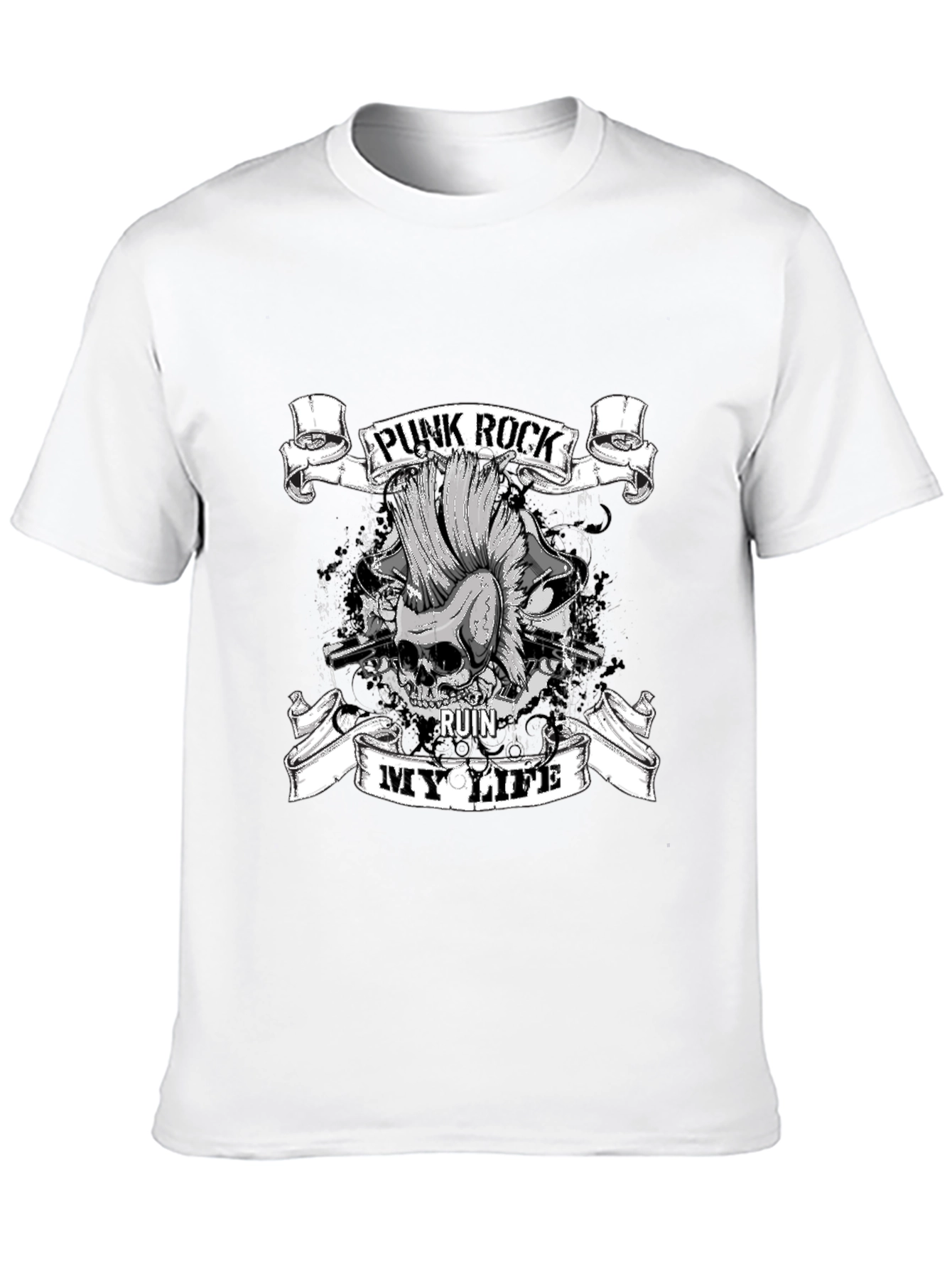 Punk Rock Ruin My Life Black T-Shirt