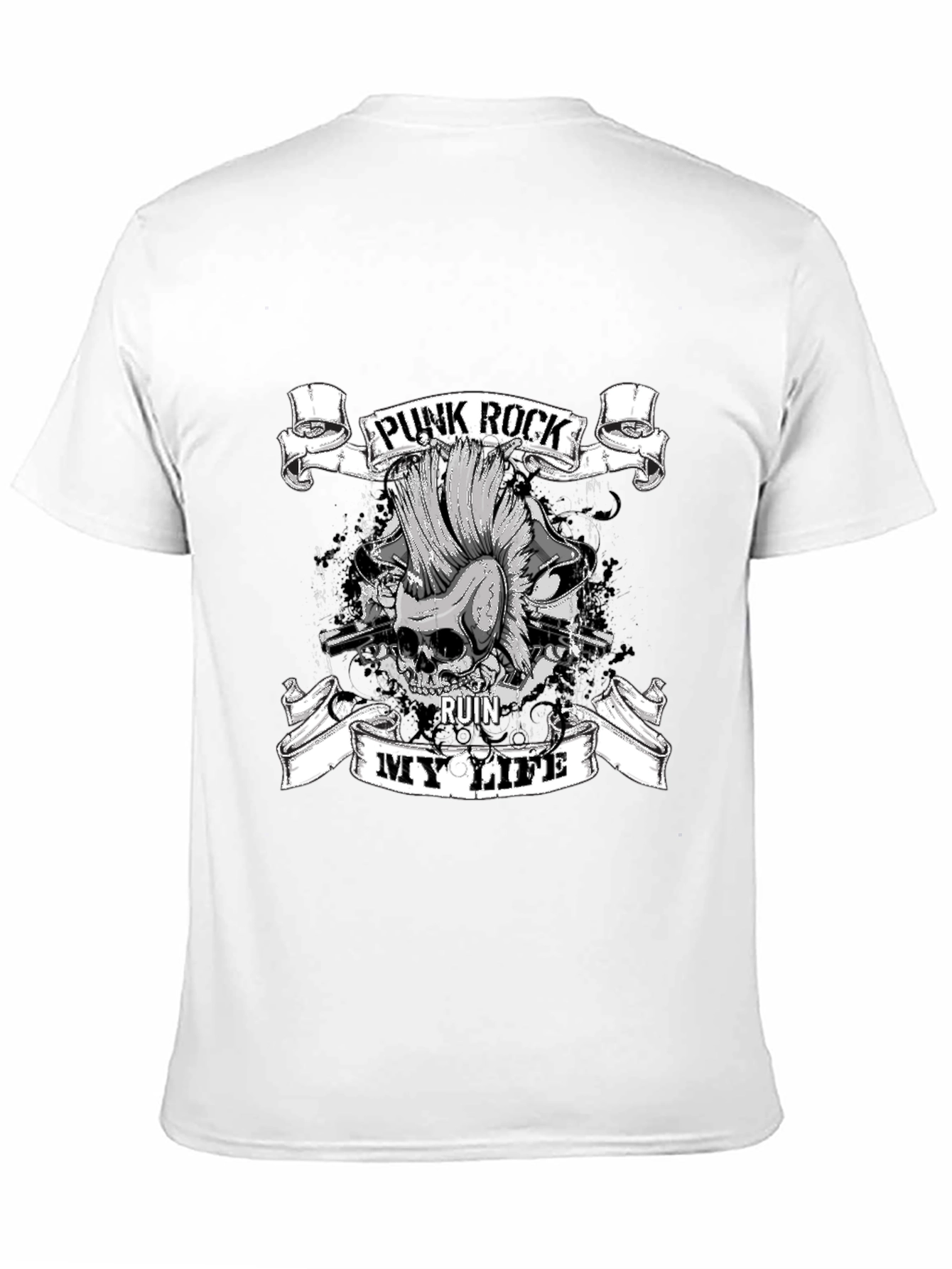 Punk Rock Ruin My Life Black T-Shirt