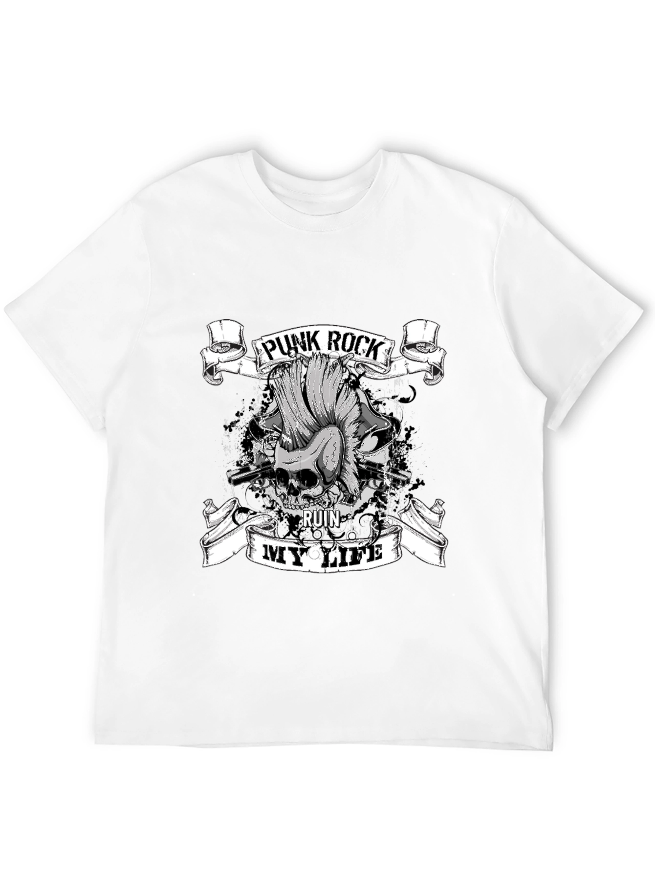 Punk Rock Ruin My Life Black T-Shirt