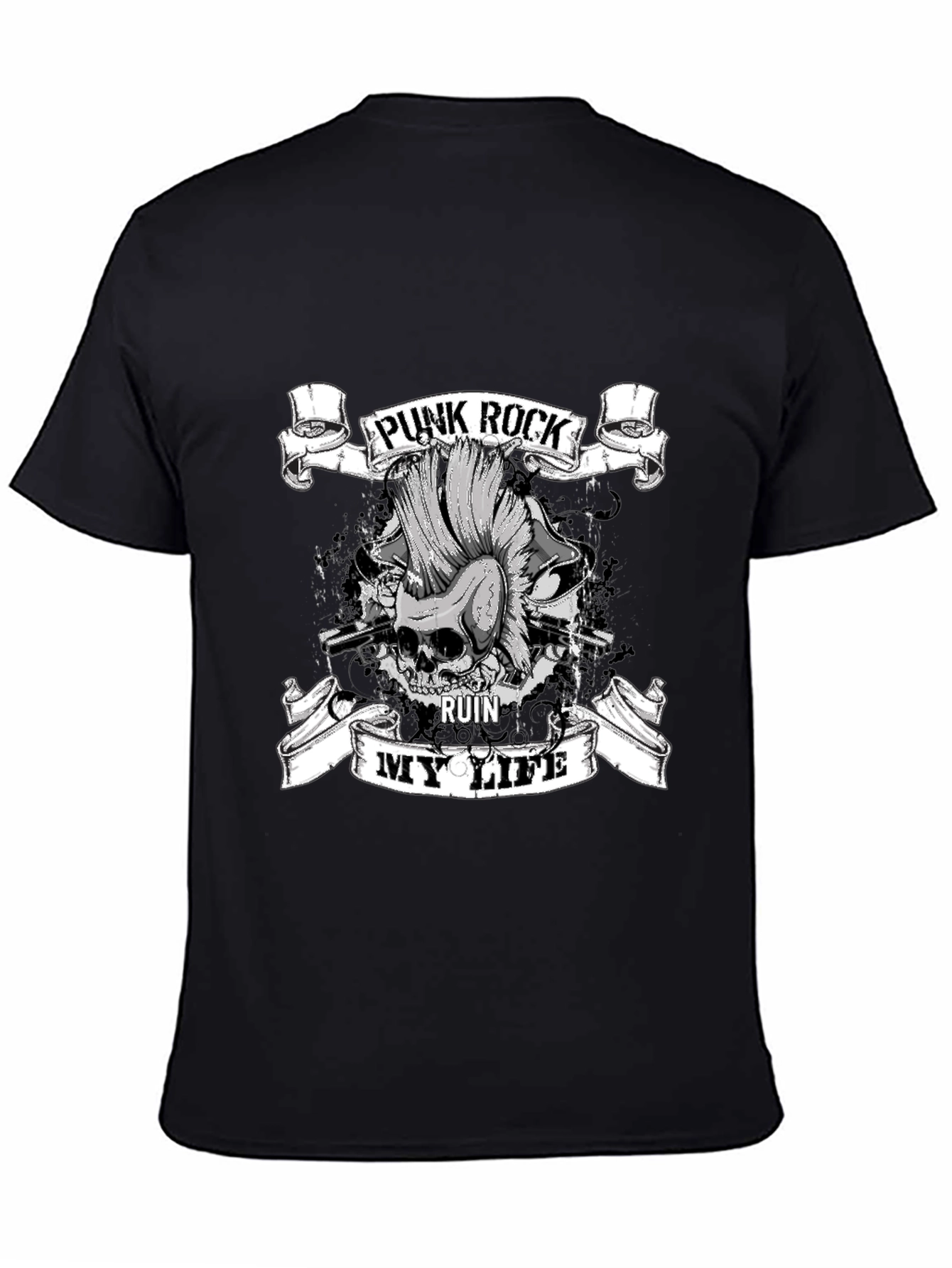 Punk Rock Ruin My Life Black T-Shirt