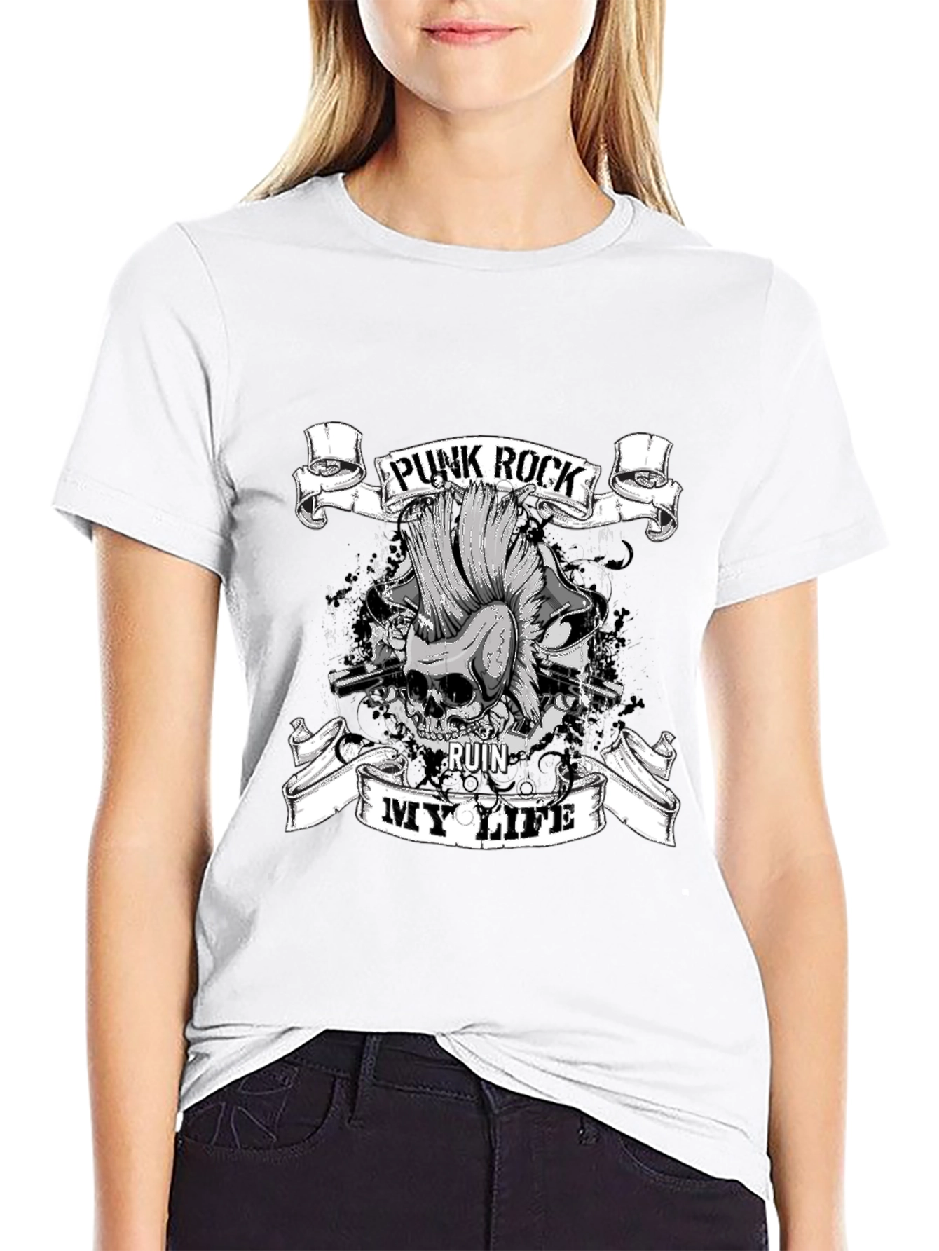 Punk Rock Ruin My Life Black T-Shirt