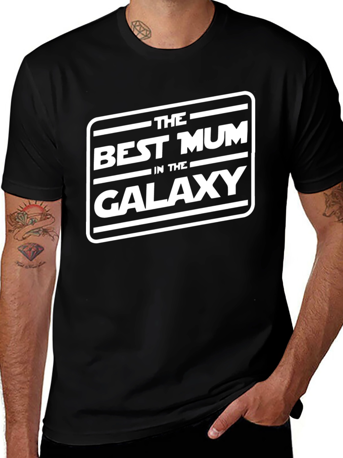 Best Mum in the Galaxy Black T-Shirt