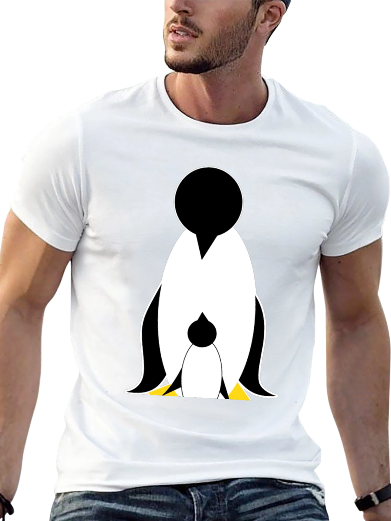 Penguin Graphic Tee - Black Cotton Casual Wear