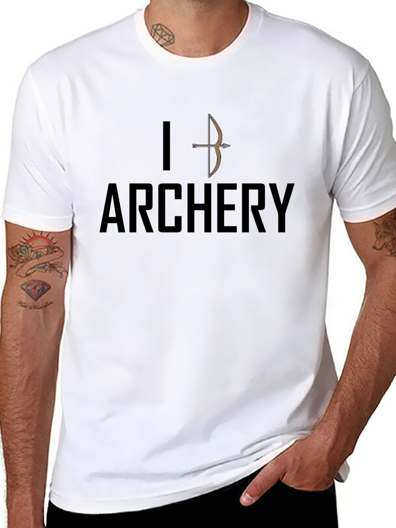 I Heart Archery Black T-Shirt