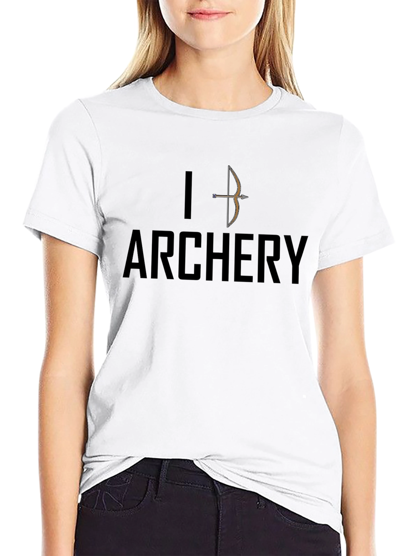 I Heart Archery Black T-Shirt