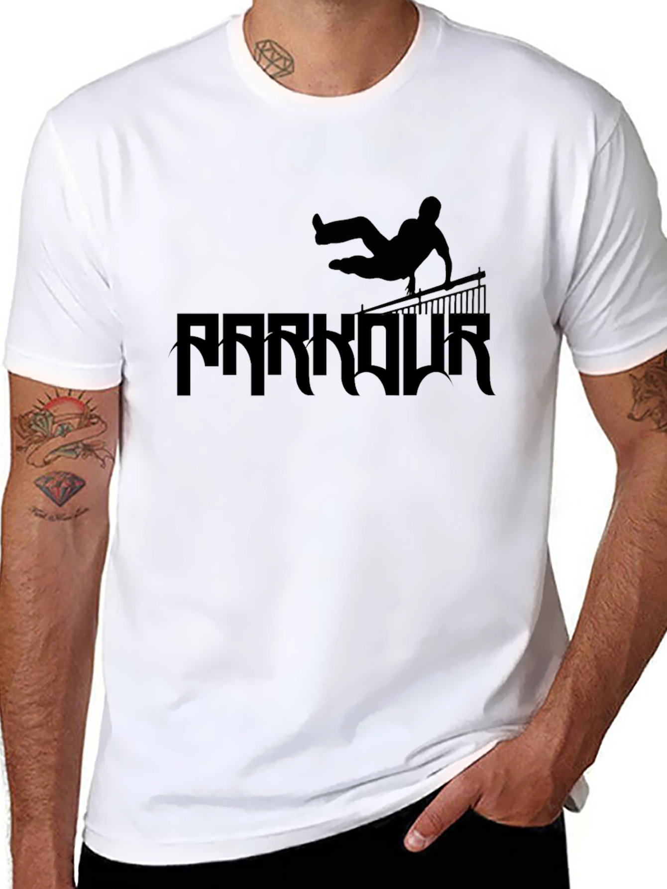 Parkour Silhouette Black T-Shirt