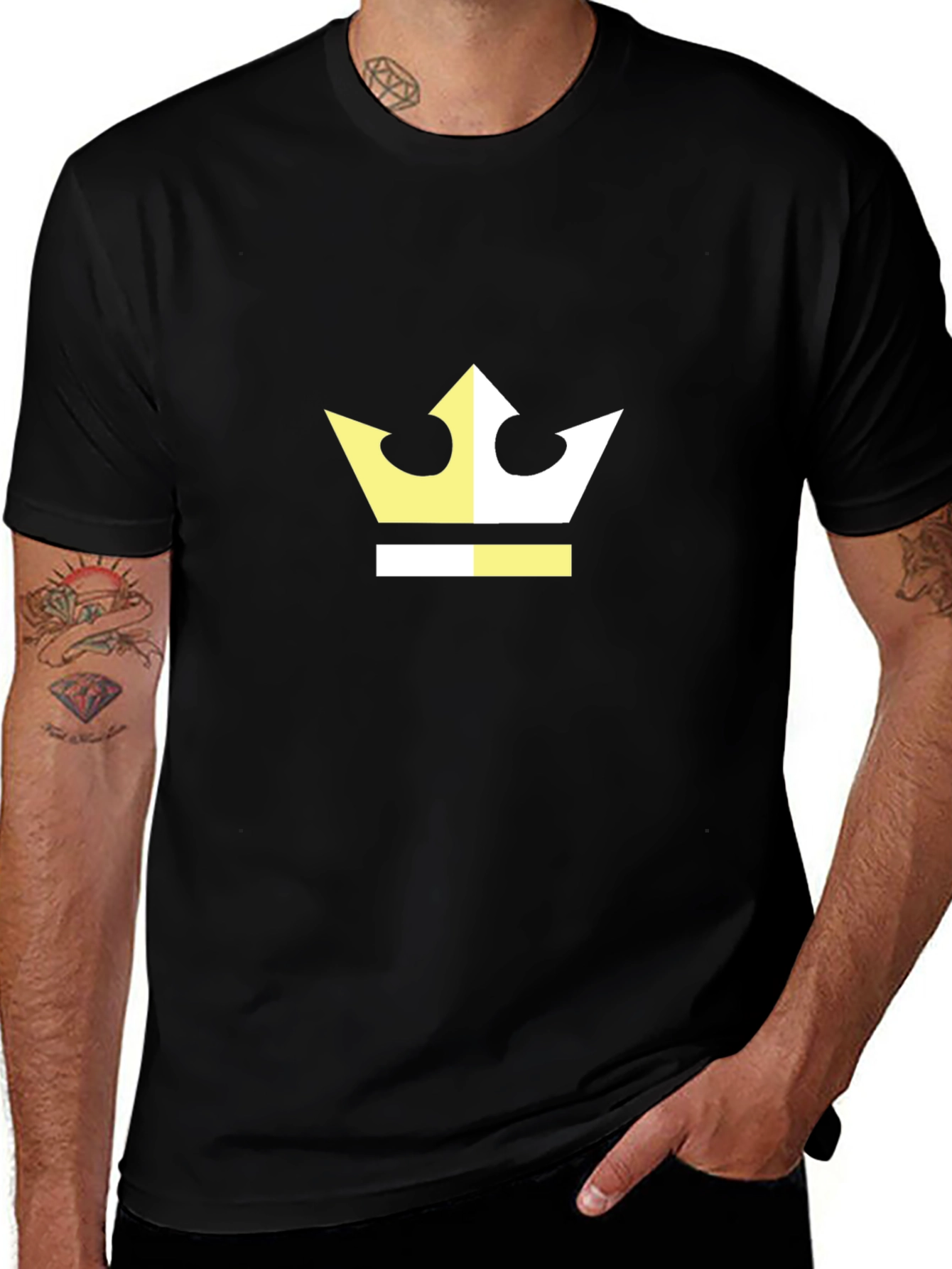 Crown Graphic Tee - Modern Black T-Shirt
