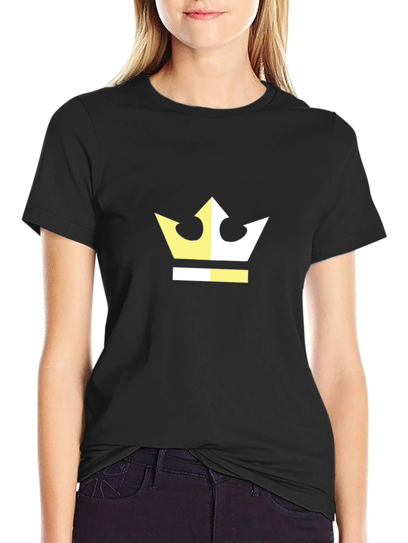 Crown Graphic Tee - Modern Black T-Shirt