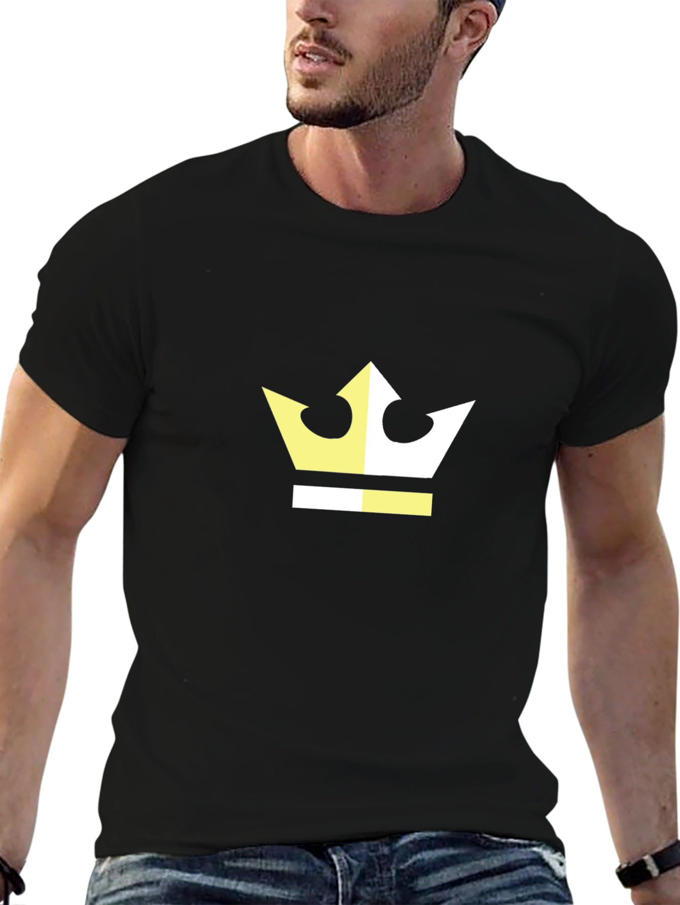 Crown Graphic Tee - Modern Black T-Shirt