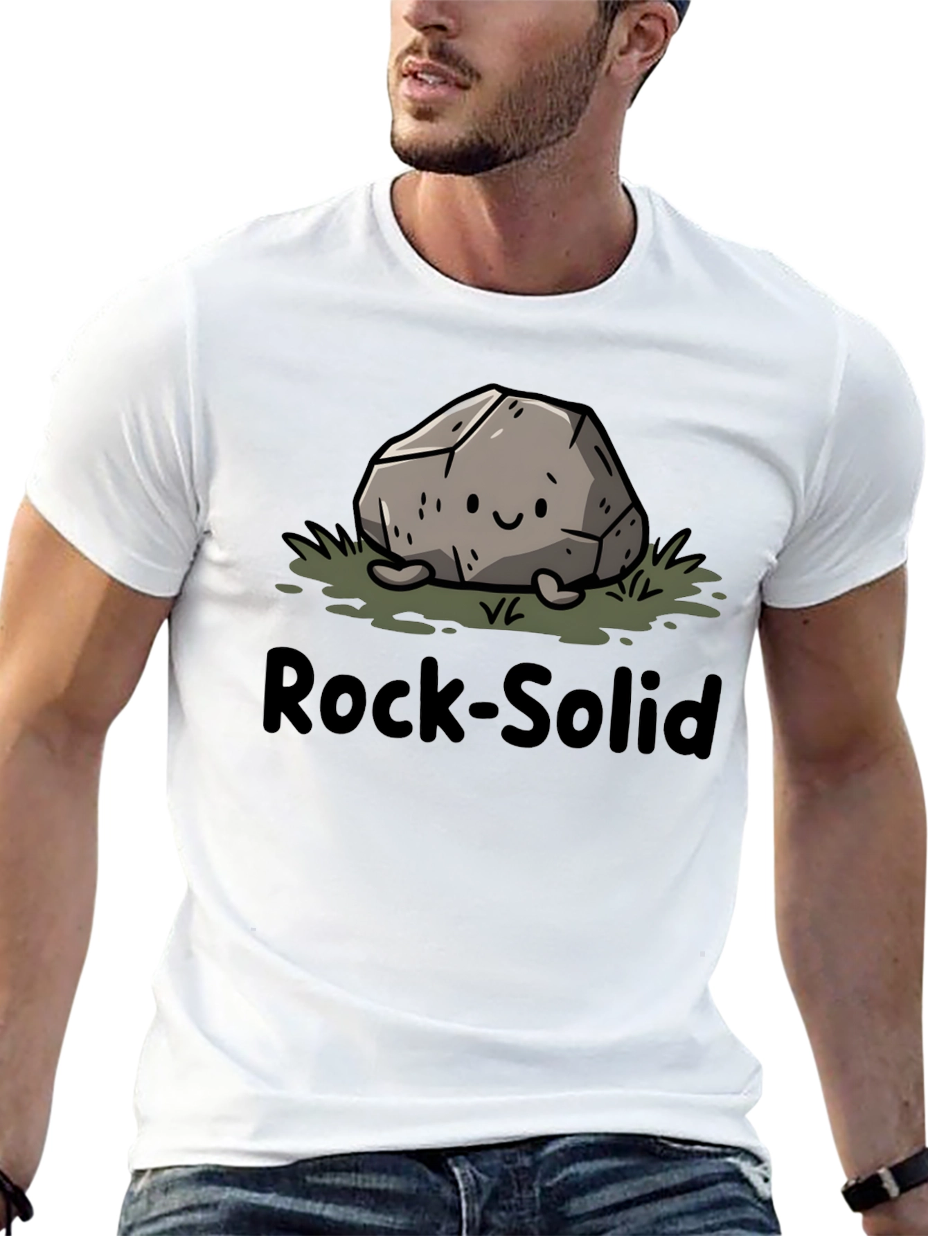 Rock-Solid Cute Graphic T-Shirt