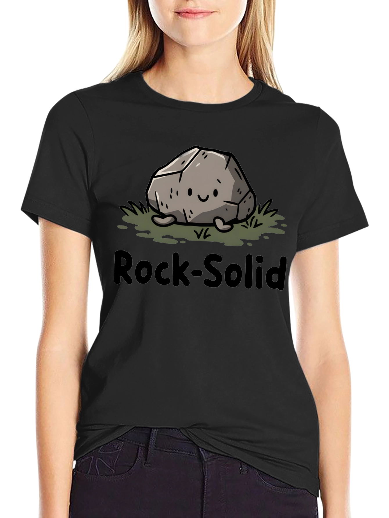Rock-Solid Cute Graphic T-Shirt