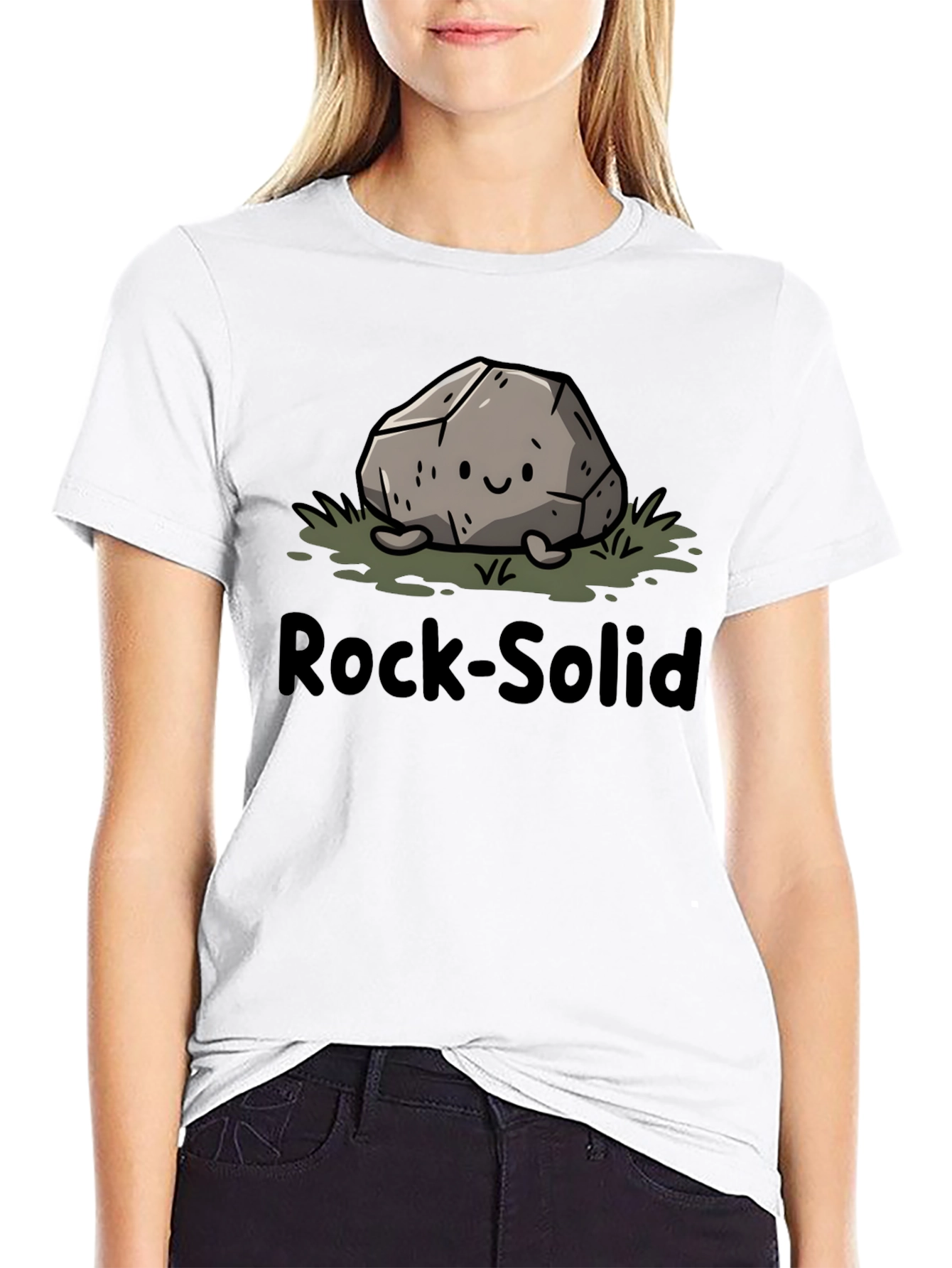 Rock-Solid Cute Graphic T-Shirt