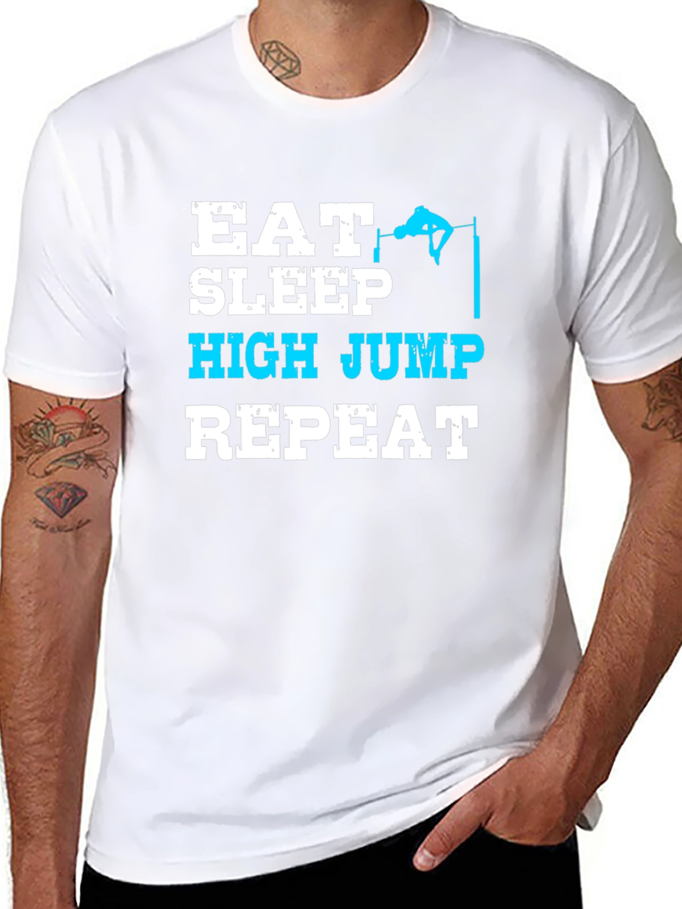 Eat Sleep High Jump Repeat T-Shirt