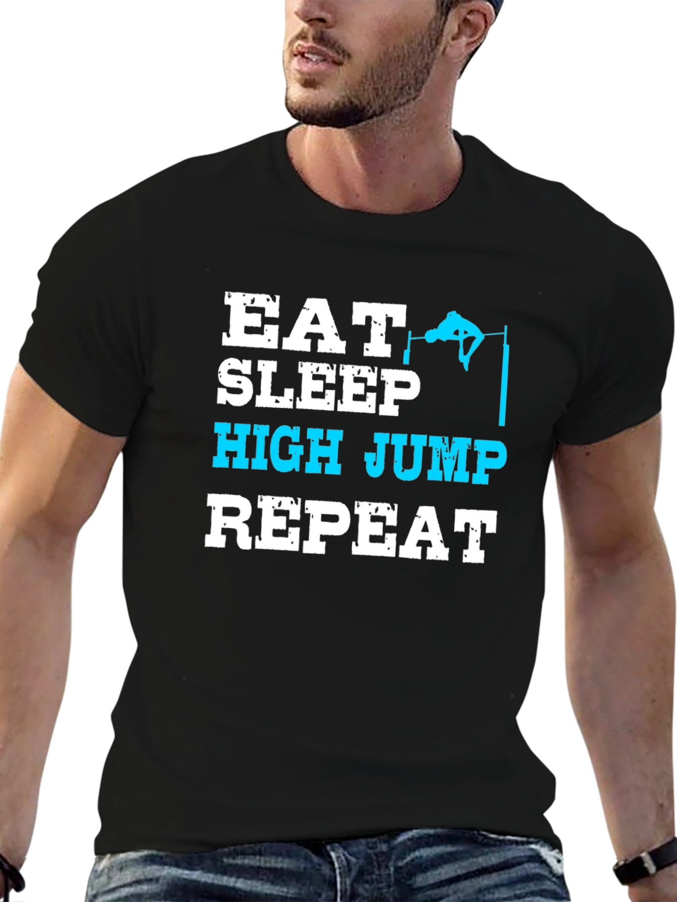 Eat Sleep High Jump Repeat T-Shirt