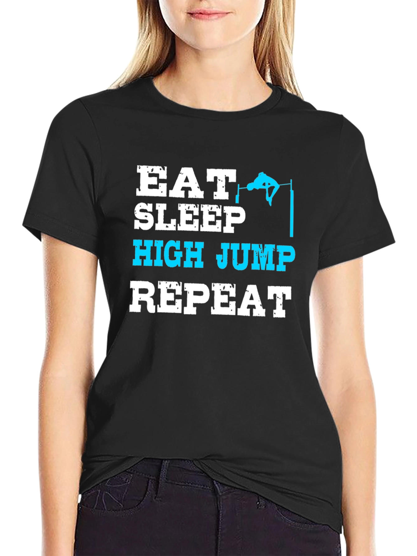 Eat Sleep High Jump Repeat T-Shirt