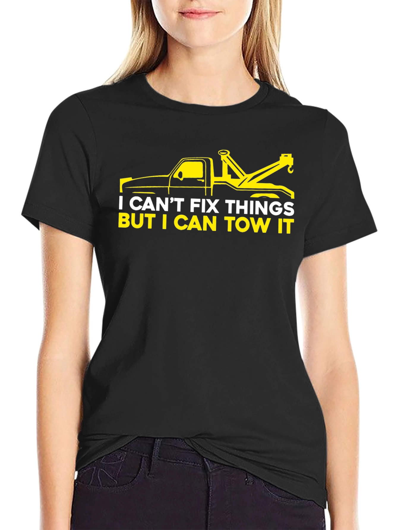 I Cant Fix Things Tow Truck Graphic T-Shirt