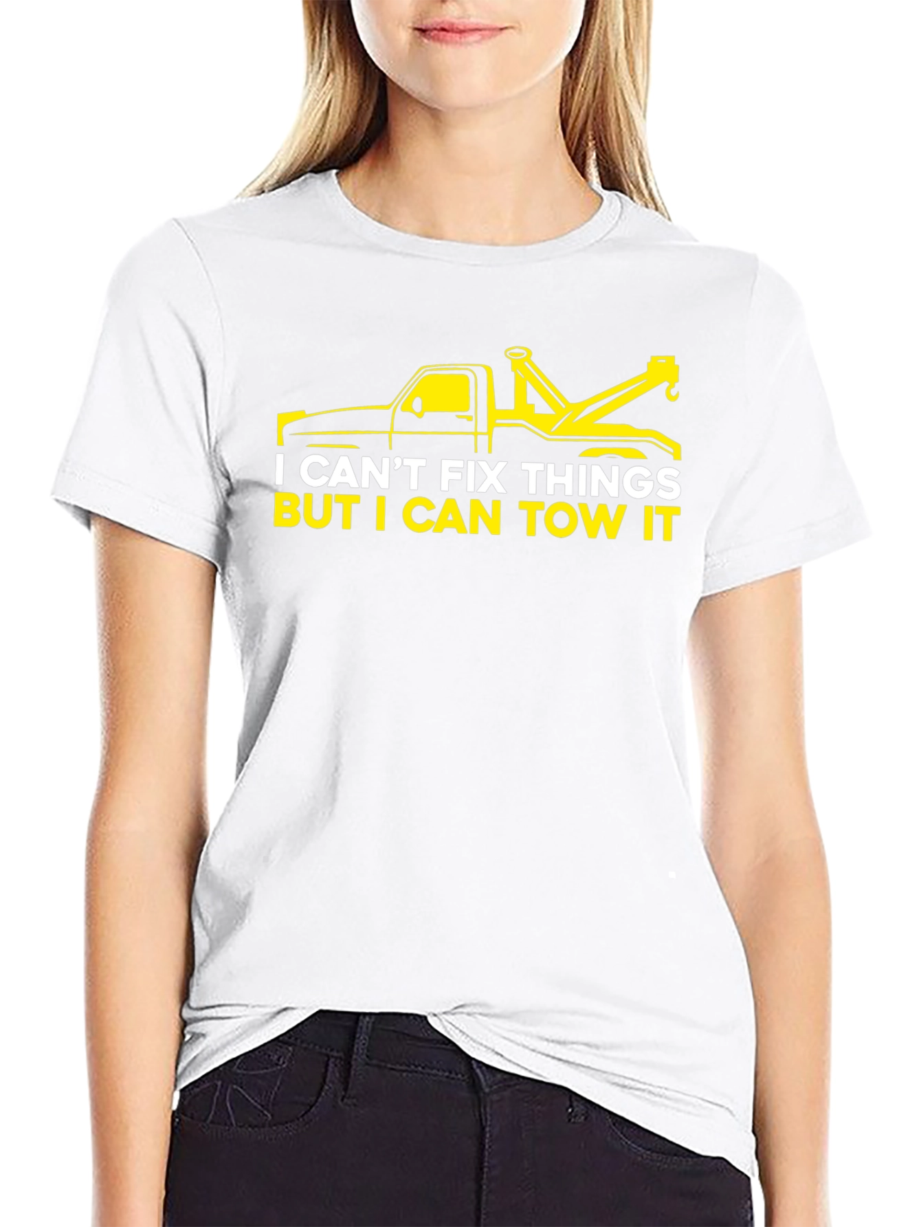 I Cant Fix Things Tow Truck Graphic T-Shirt