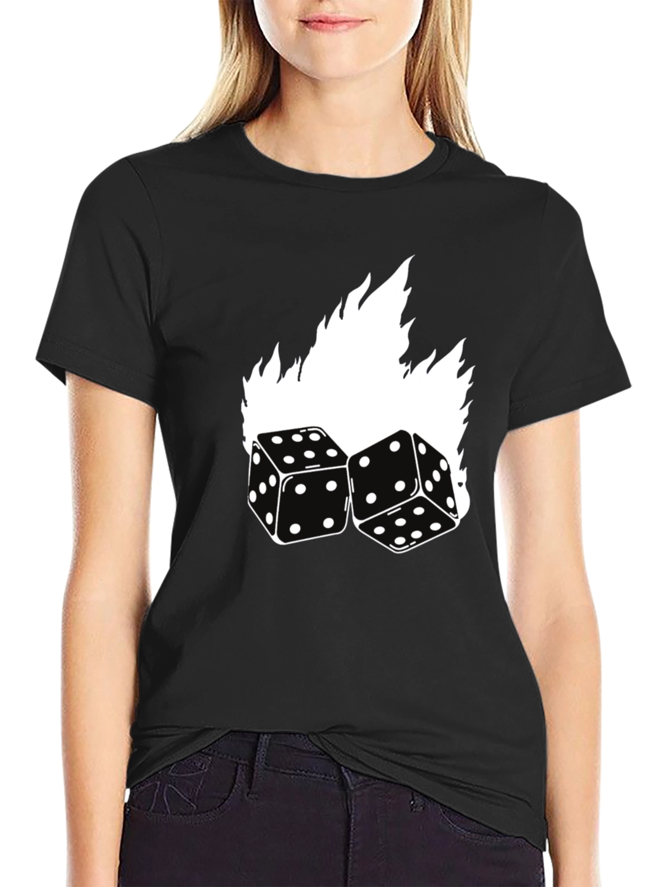 Black Dice Flames Graphic Tee