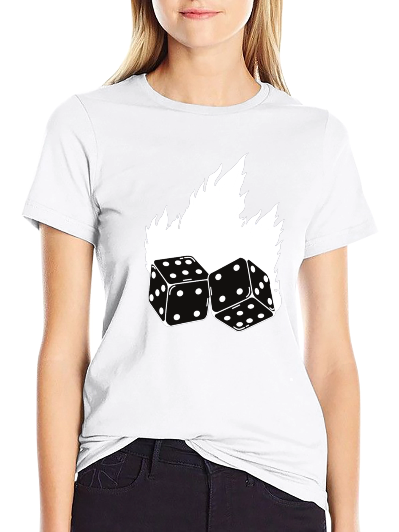 Black Dice Flames Graphic Tee