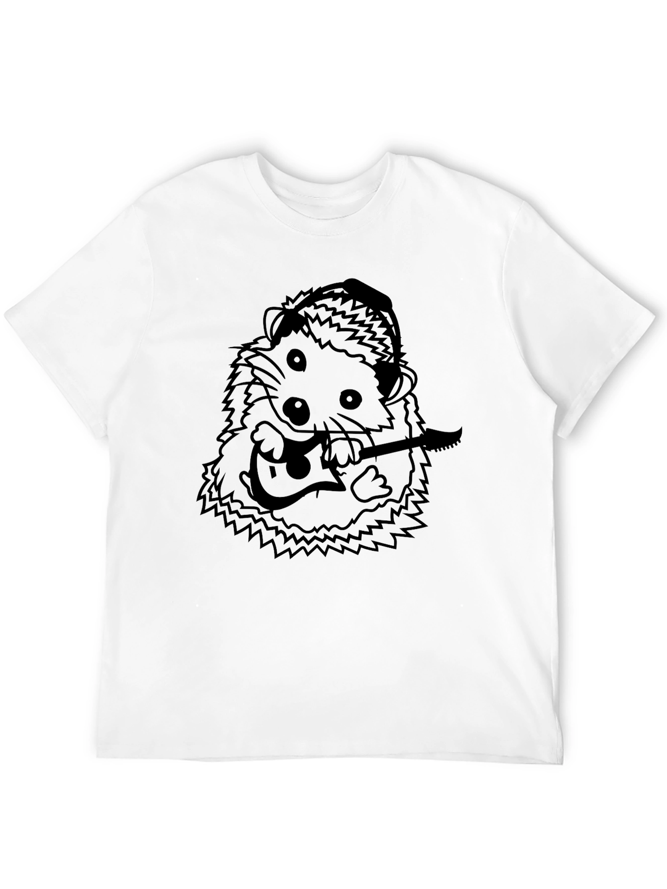 Hedgehog Guitarist T-Shirt - Cool Graphic Tee