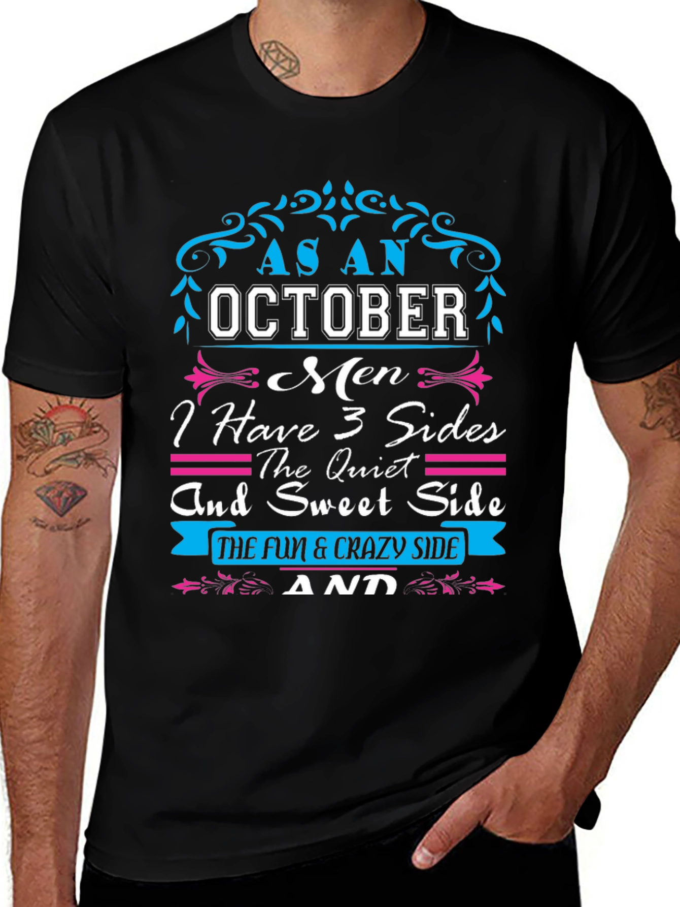 October Men 3 Sides T-Shirt