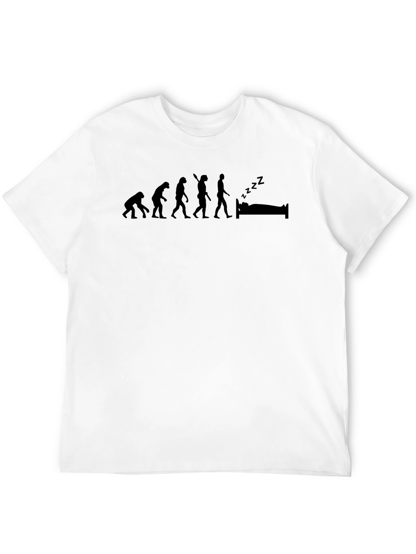 Evolution to Sleep T-Shirt - Humorous & Comfy!