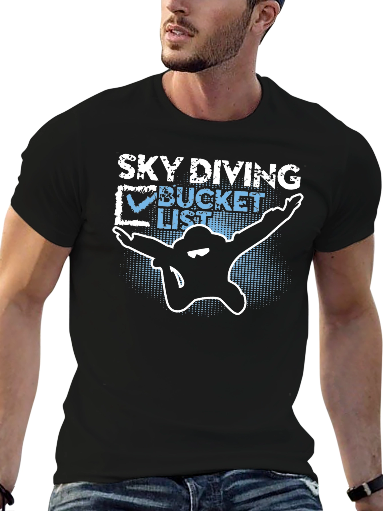 Skydiving Bucket List Graphic T-Shirt