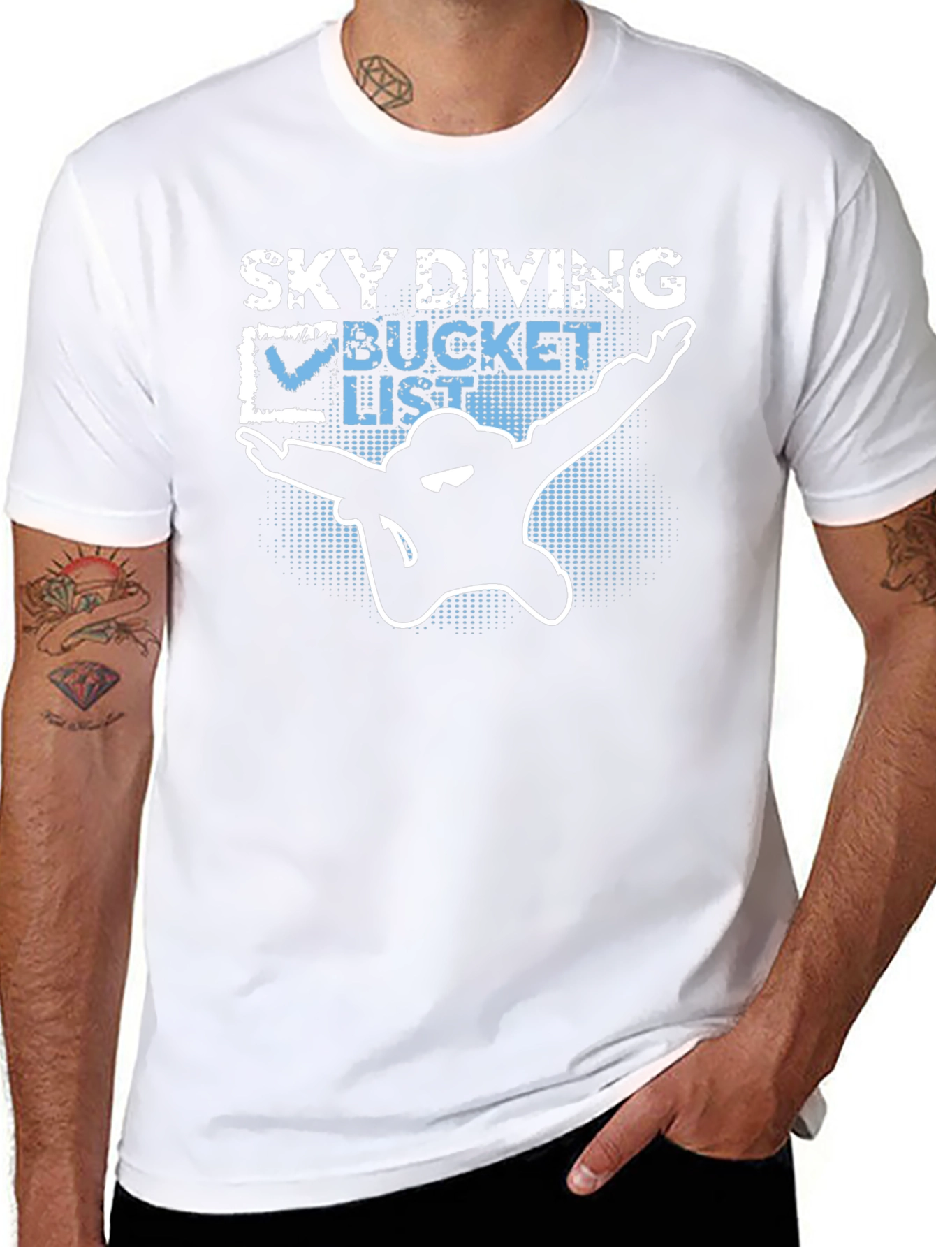 Skydiving Bucket List Graphic T-Shirt