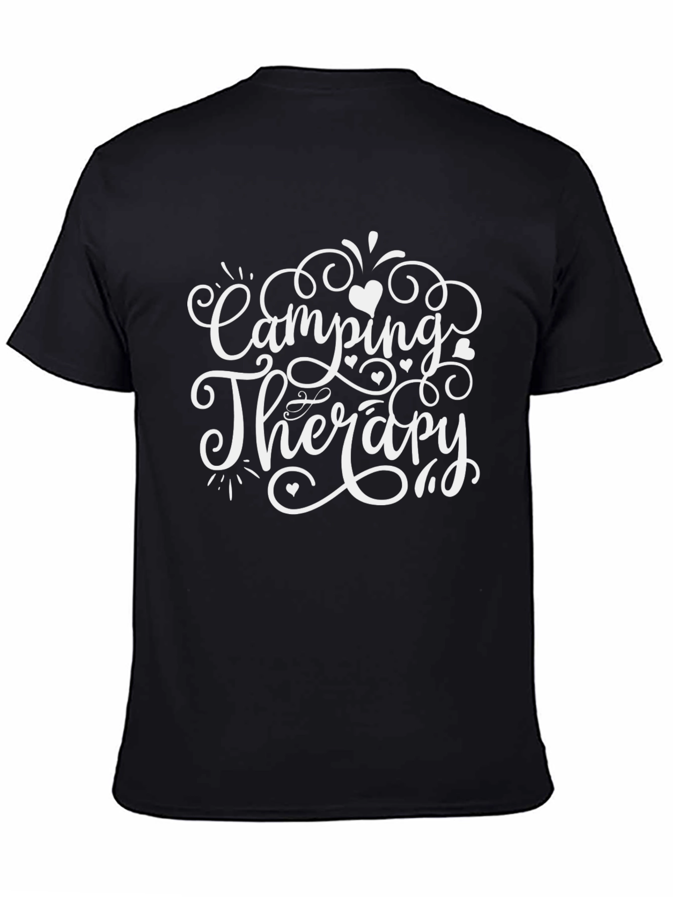 Camping Therapy T-Shirt - Black Graphic Tee