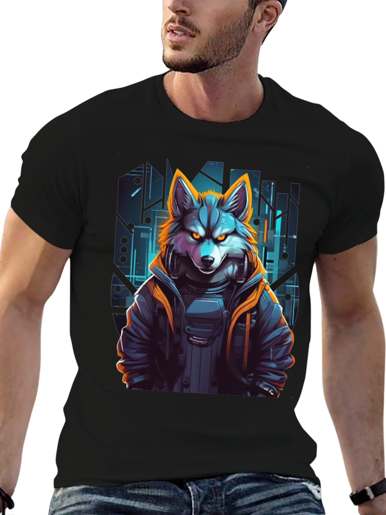 Cyberpunk Wolf T-Shirt