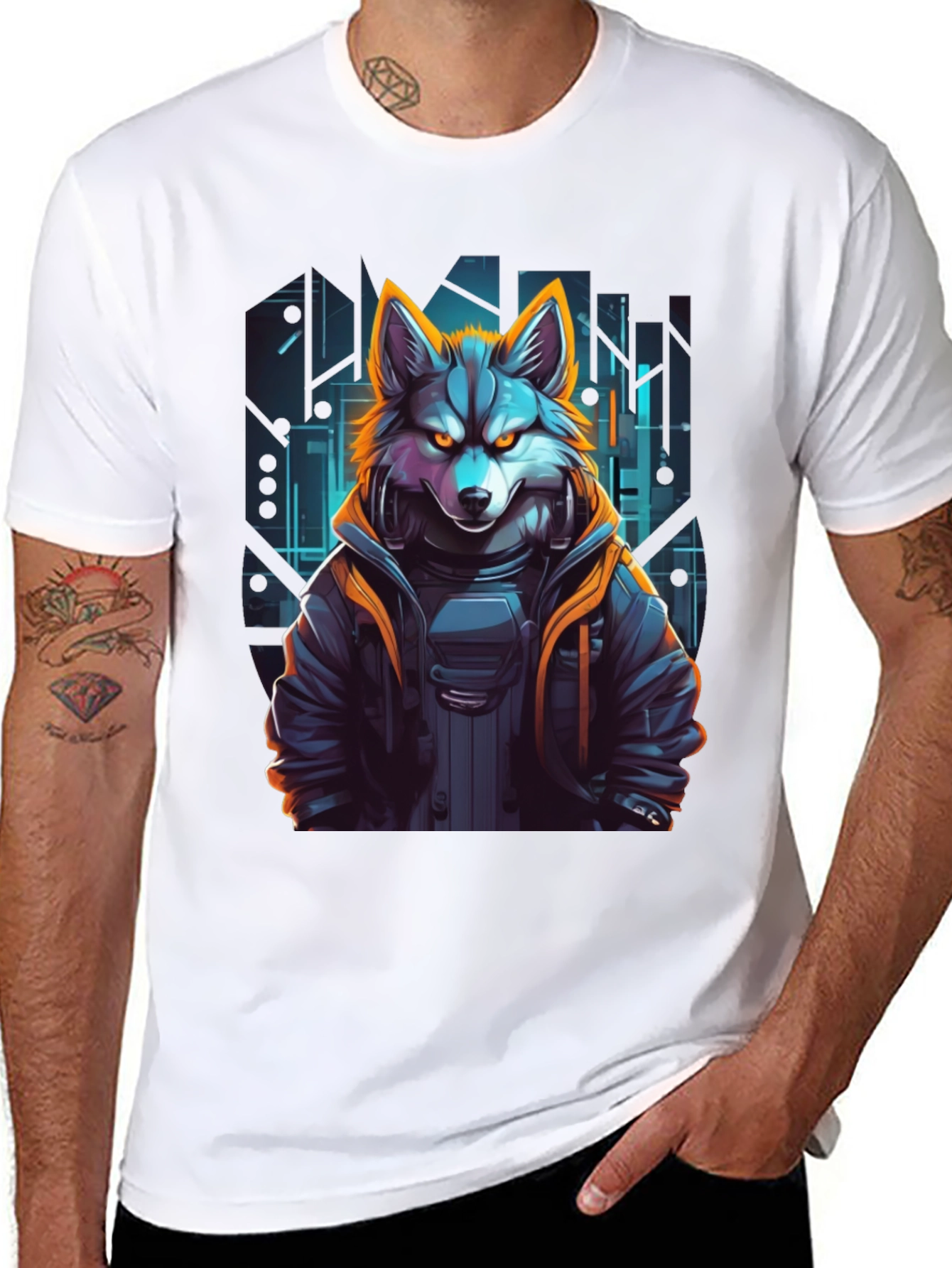 Cyberpunk Wolf T-Shirt