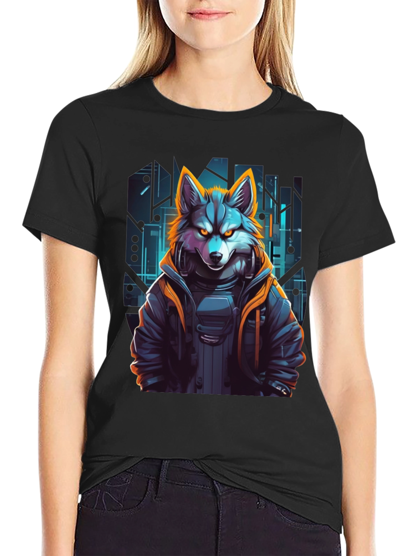 Cyberpunk Wolf T-Shirt