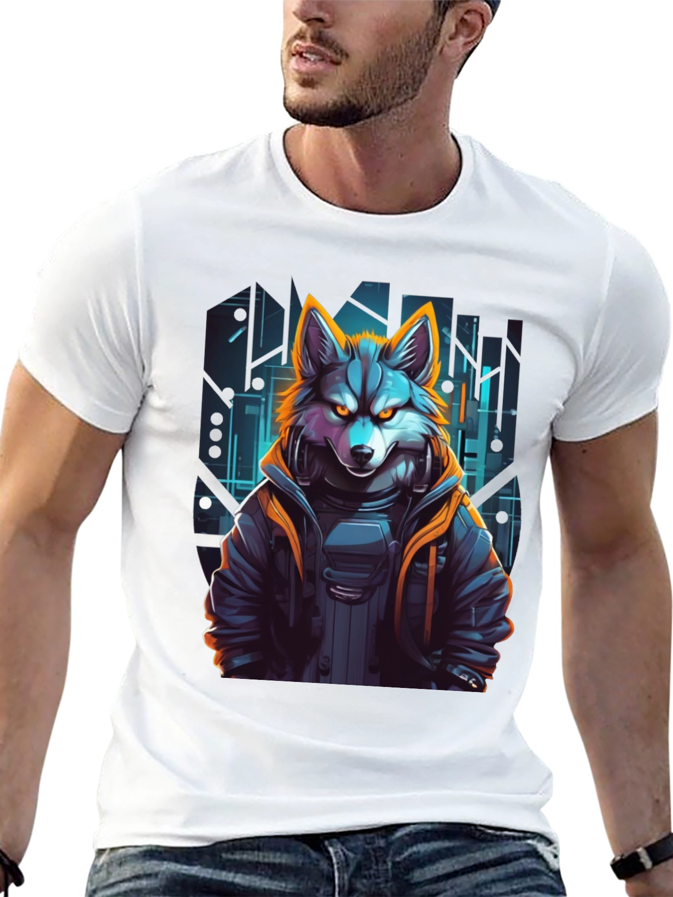 Cyberpunk Wolf T-Shirt