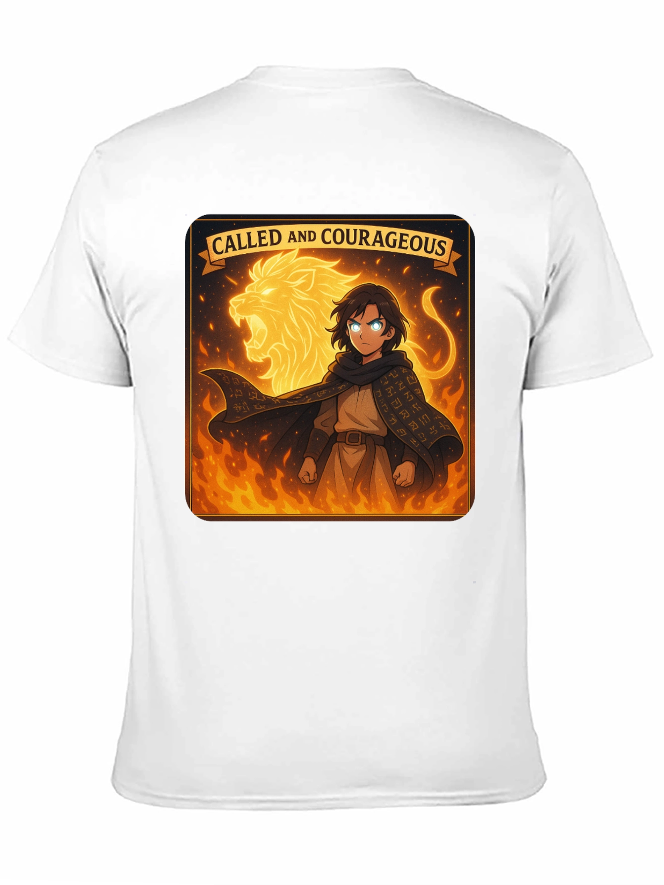 Called & Courageous T-Shirt: Lion Fire Design