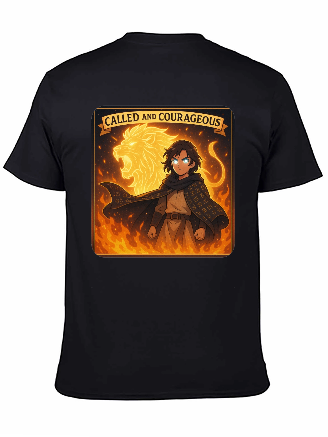 Called & Courageous T-Shirt: Lion Fire Design