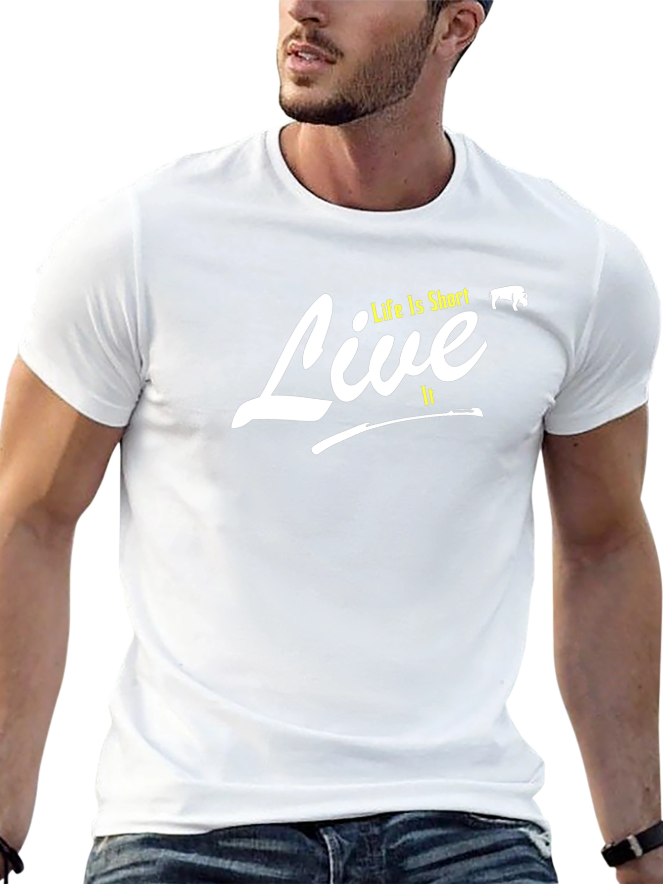 Life is Short Live It T-Shirt - Black