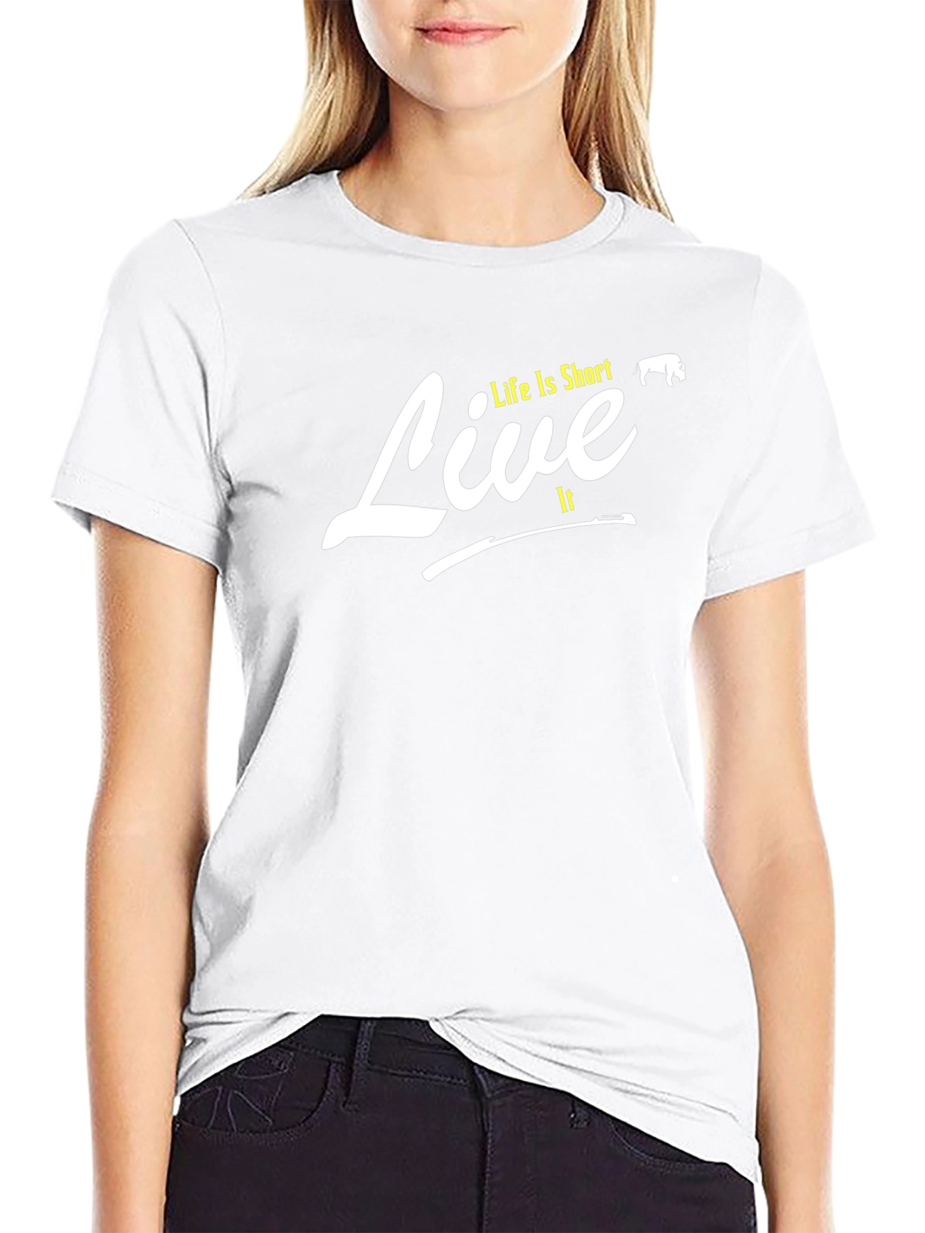 Life is Short Live It T-Shirt - Black