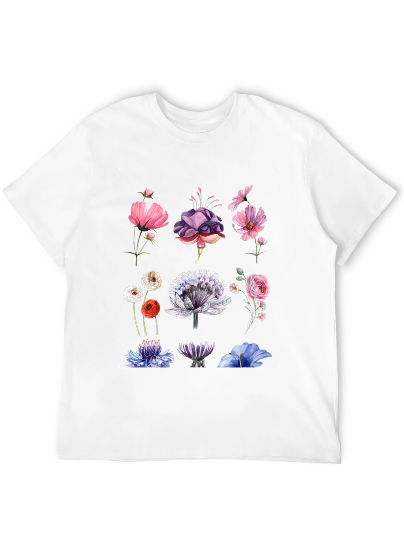 Floral Print Black T-Shirt