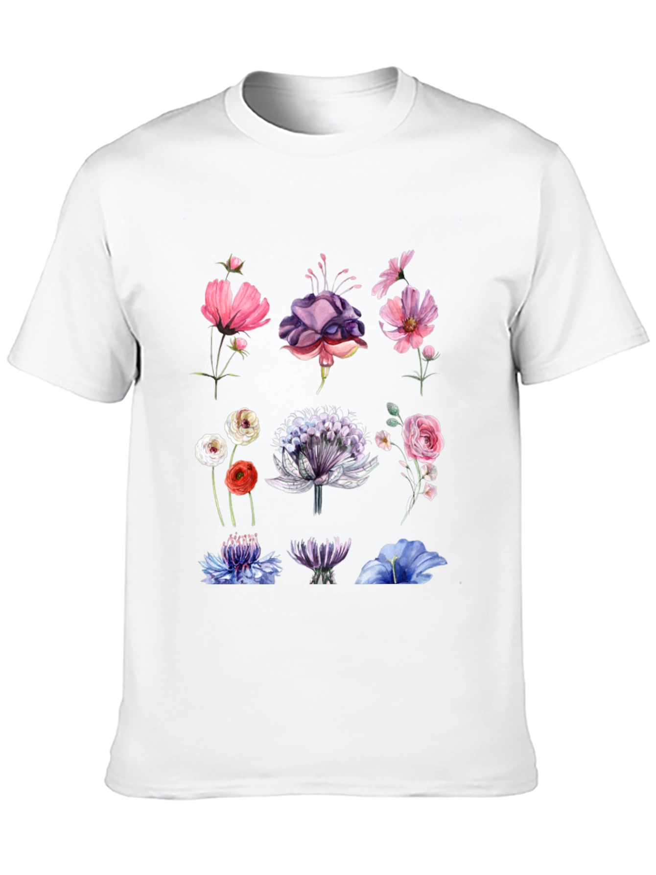 Floral Print Black T-Shirt