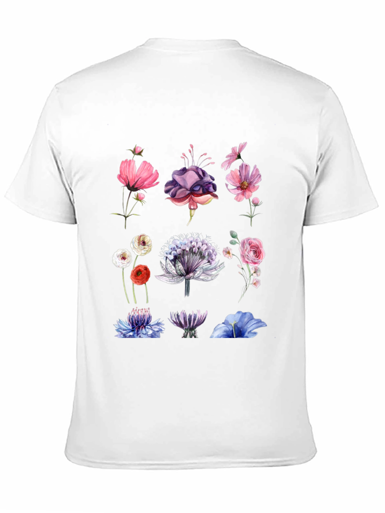 Floral Print Black T-Shirt