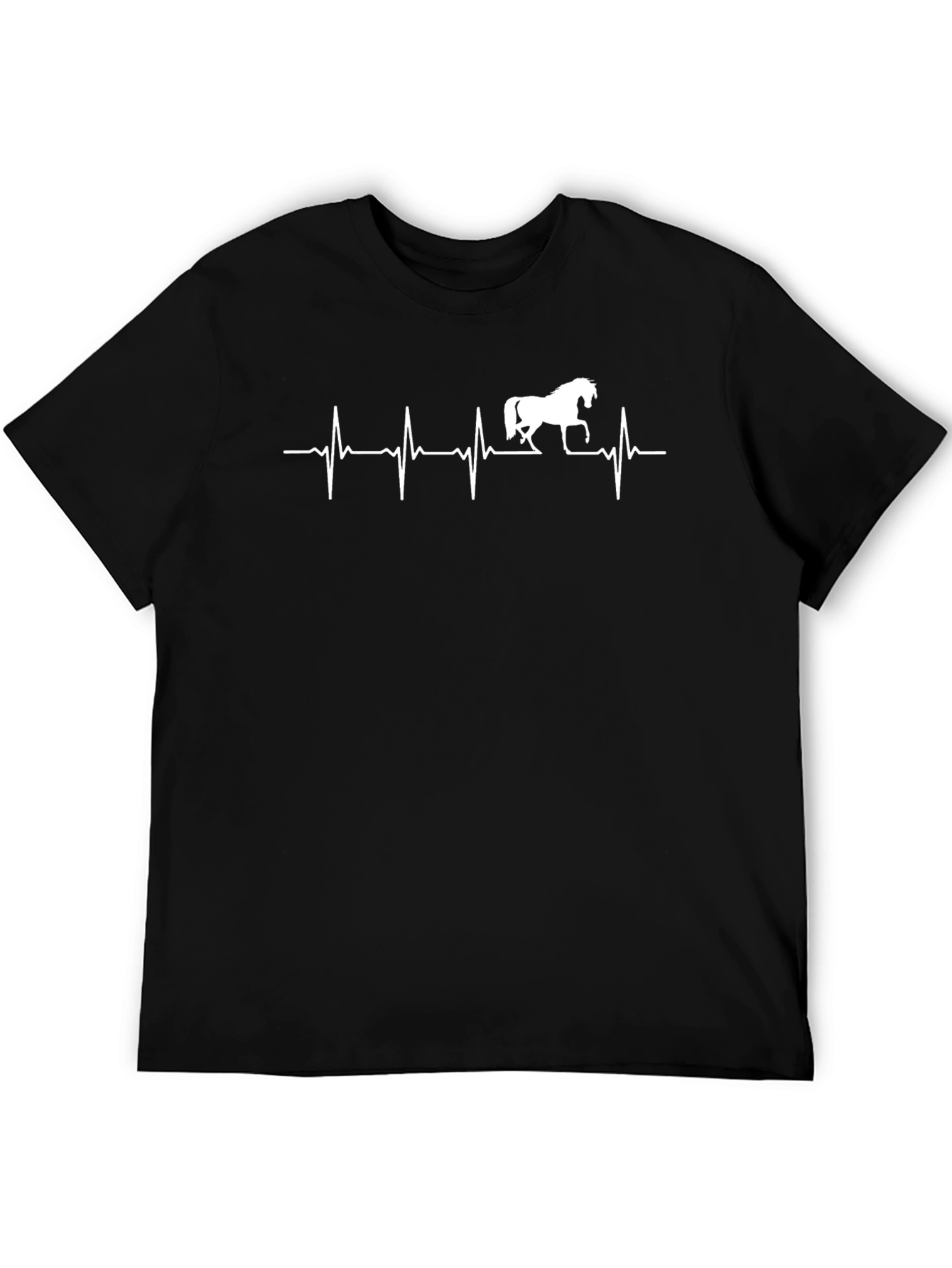 Horse Lovers ECG Heartbeat T-Shirt