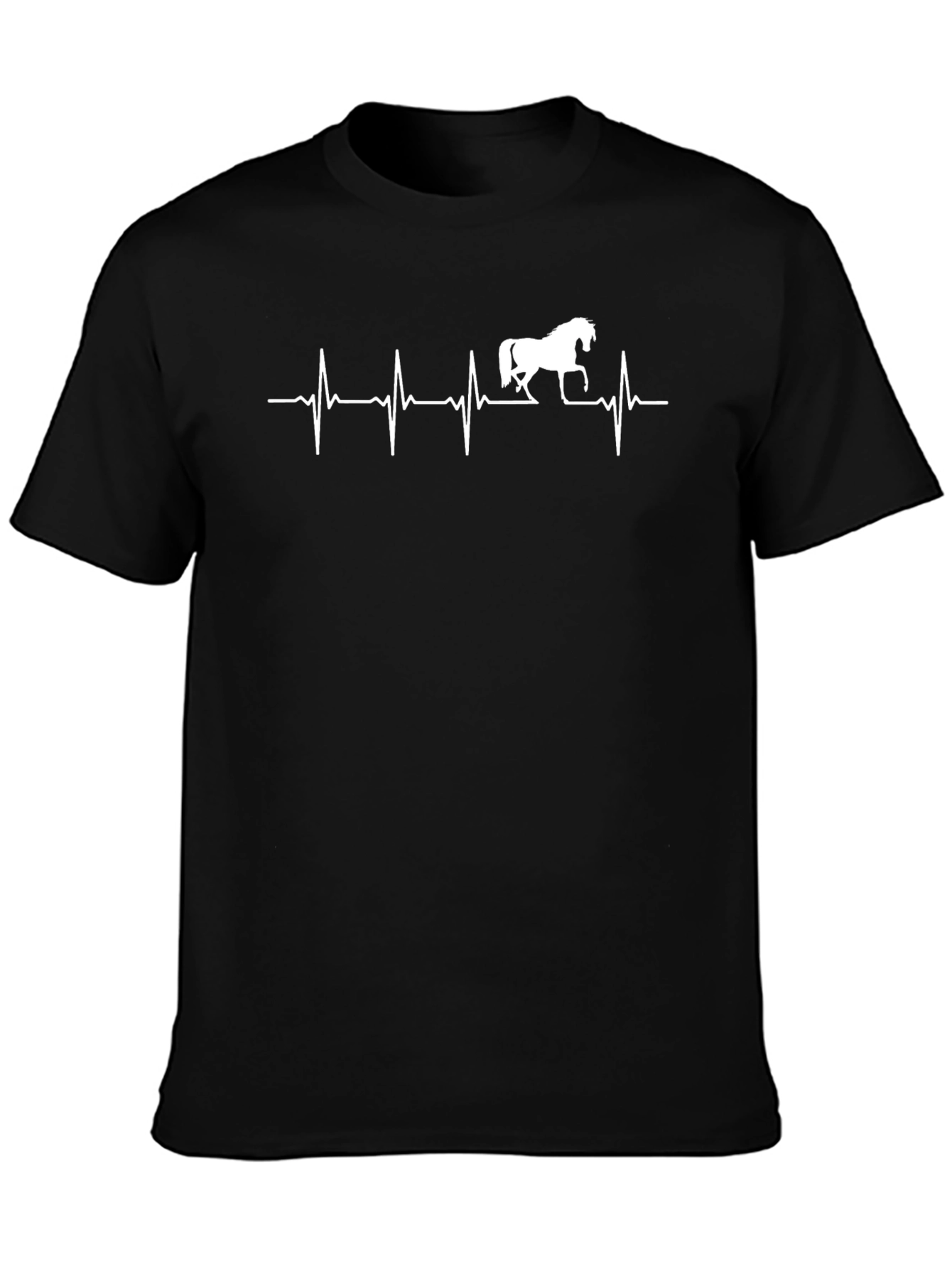Horse Lovers ECG Heartbeat T-Shirt
