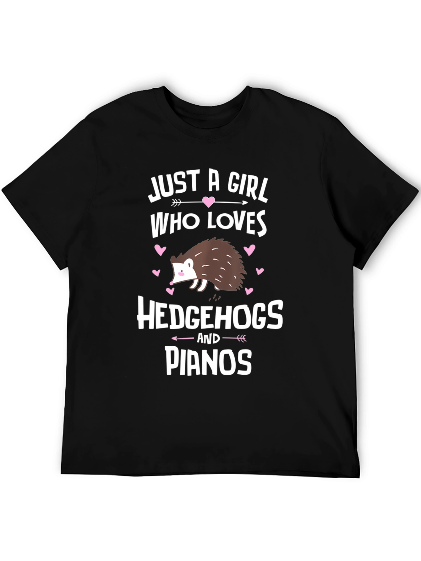 Just A Girl Who Loves Hedgehogs and Pianos T-Shirt