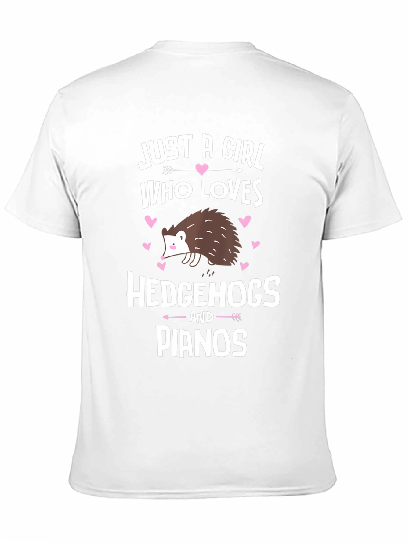 Just A Girl Who Loves Hedgehogs and Pianos T-Shirt