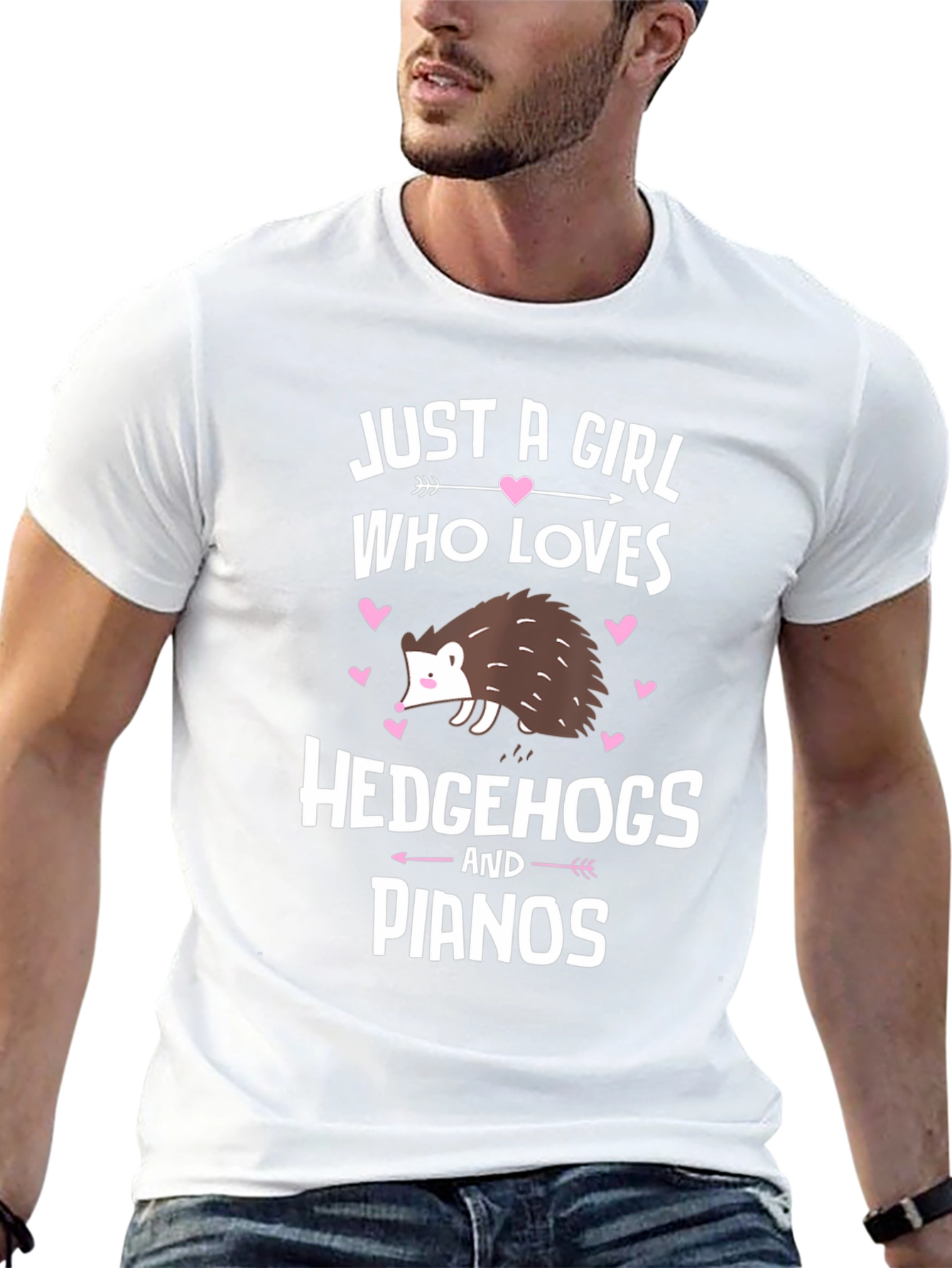 Just A Girl Who Loves Hedgehogs and Pianos T-Shirt