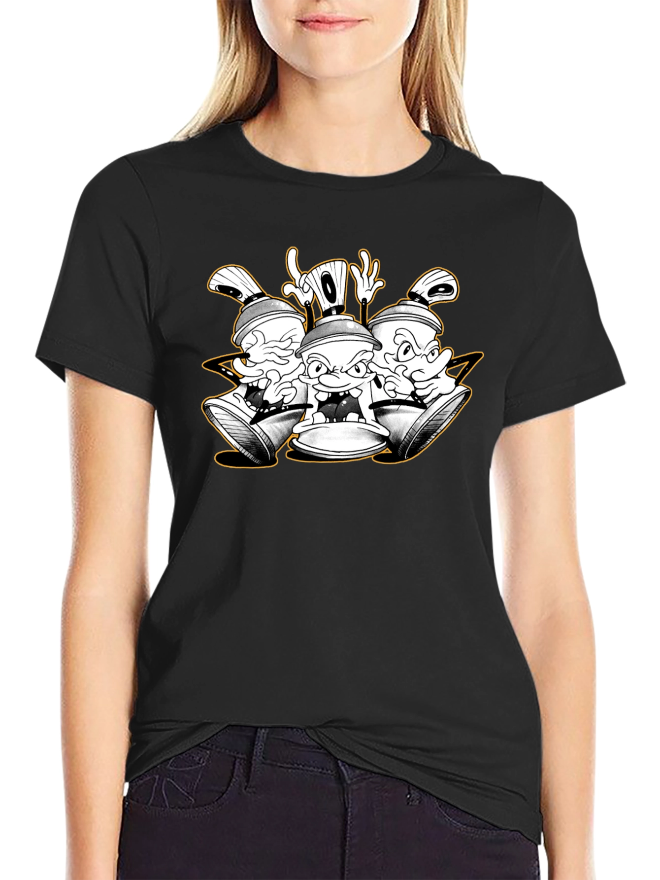 Cartoon Spray Paint Can Graphic Tee