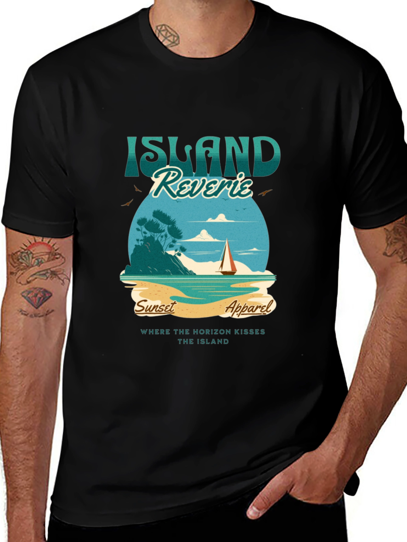 Island Reverie Graphic Tee - Sunset Apparel